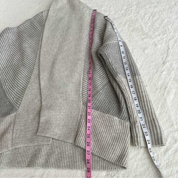 Vince Wool Cashmere Gray Open Front Ribbed Cardigan S - Picture 7 of 12